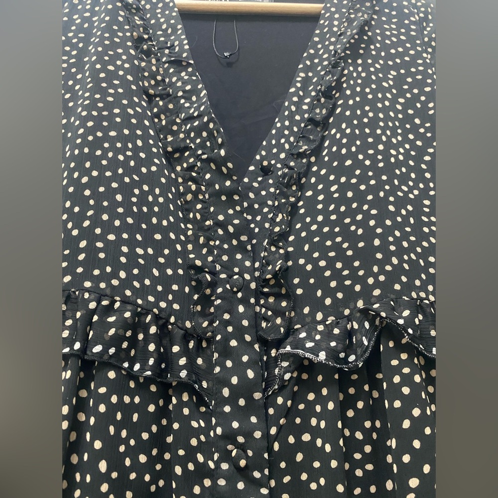 Zara Black Textured subtler dress - Picture 6 of 8